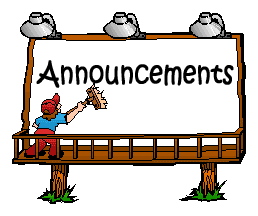 Announcements for Week of February 24, 2025