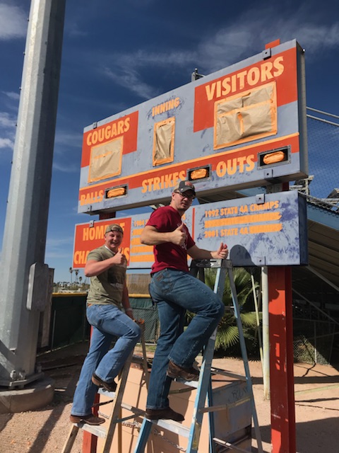 Football Paints Softball Scoreboard