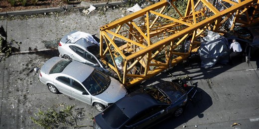 Six Car Crane Crash