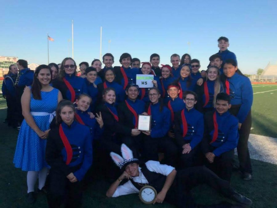 Sahuaro's 2018 Marching Band after their Championships performance with their show, Alice