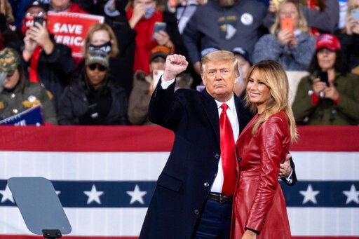 In 5th we have President Donald Trump and first lady Melania during Trump's rally in Valdosta, Ga. where Trump falsely claimed to have already won Georgia... only to find that Biden won the state in a landslide. It is worth mentioning that Trump did make many tweets claiming the election was rigged and biased, however no evedince has been found making the whole stuation rattlingly cringy. 