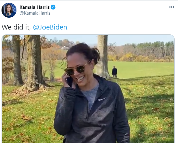 On top of everything else that has happened, it's impossible to forget that it was an election year.  A tweet of a video of Vice-President elect Kamala Harris congratulating Joe Biden became the 5th most-liked tweet of all time and marked a new beginning for the United States. 