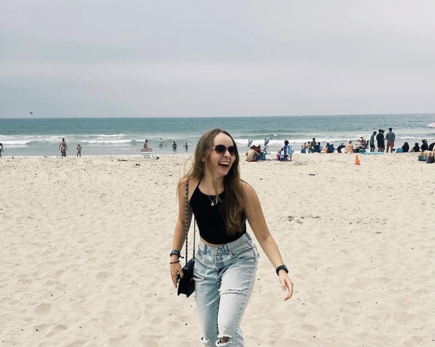 Aurelia in San Diego enjoying the beach on the west side.