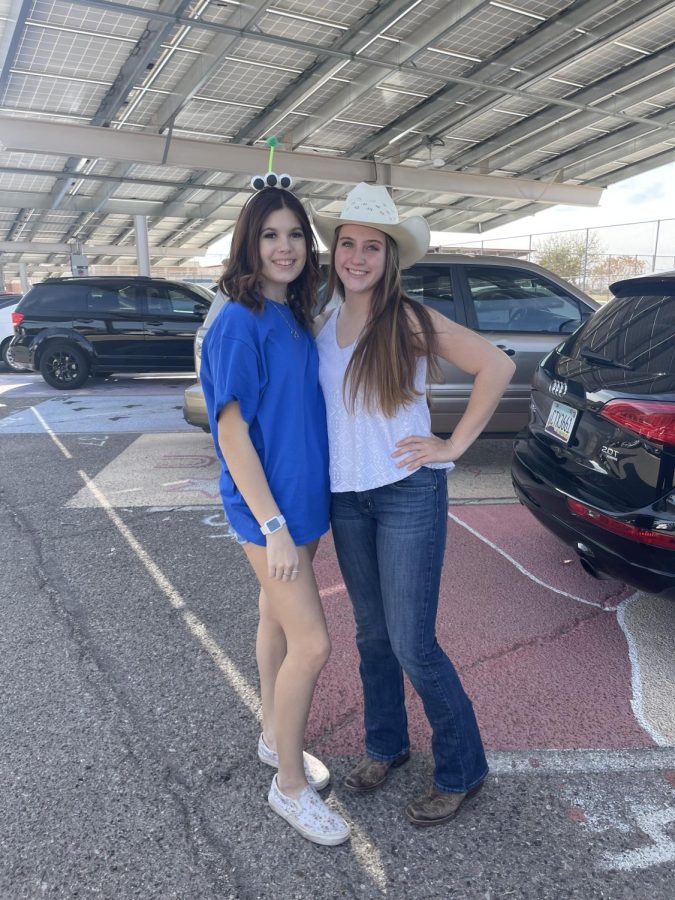 Yeehaw! Wednesday was cowboys vs aliens day, and it was out of this world! In the photo we have Student Body President and Vice President, Jenna Timms and Emma Dyson, on opposing sides. In the end, cowboys or aliens didn't end up winning over the other, they just became best friends.