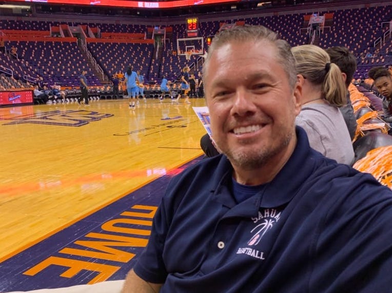 Before being honored at the Phoenix Mercury game as coach of the year