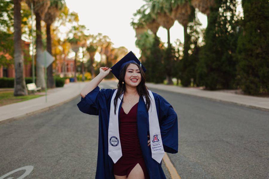 Mekayla looking phenomenal in her UA graduation photo.