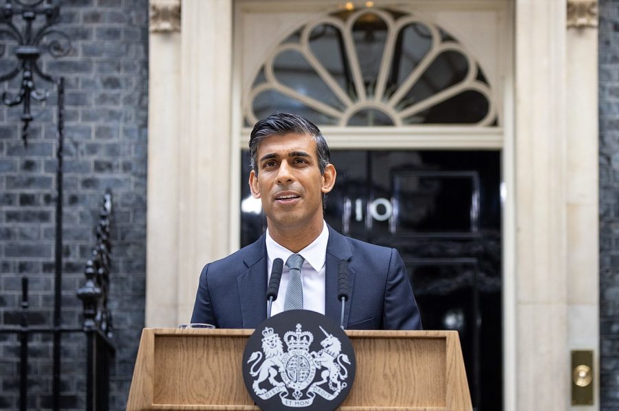 Oct. 25th: London, United Kingdom. Prime Minister Rishi Sunak arrives in Downing Street after a successive leadership crisis in the UK Conservative Party. Sunak replaced the short-lived Prime Ministership of Liz Truss, whose disastrous leadership saw her cabinet resign in just 44 days. Boris Johnson preceded Truss, whose government also resigned after widespread party dissatisfaction over multiple issues, among which were his COVID policies and the report which revealed not even he was abiding by them. Picture by Lauren Hurley / No 10 Downing 