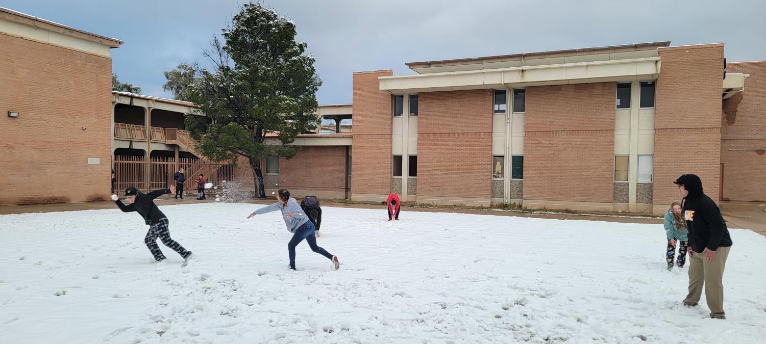 A Snowy Surprise for Sahuaro Students and Staff