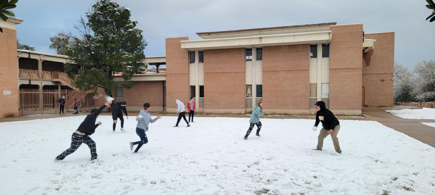 A Snowy Surprise for Sahuaro Students and Staff