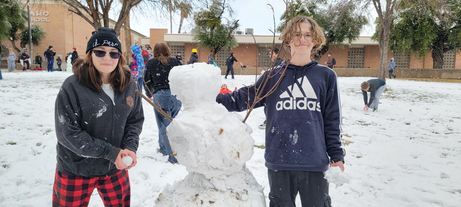 A Snowy Surprise for Sahuaro Students and Staff