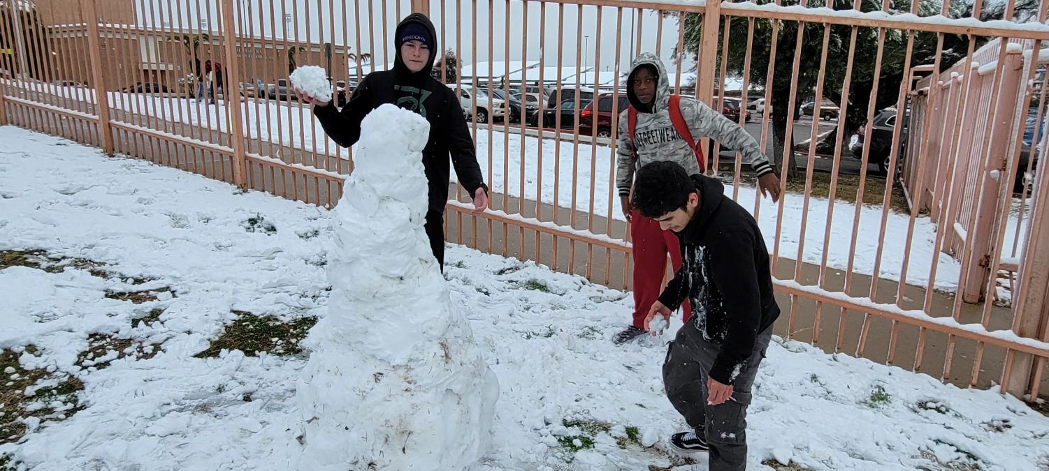 A Snowy Surprise for Sahuaro Students and Staff