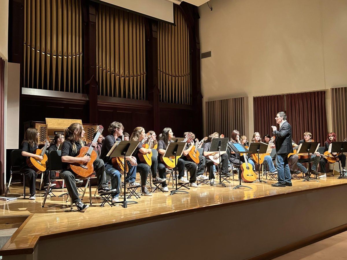 Students Guitar Orchestra performing at the U of A