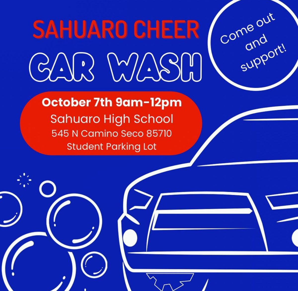 Cheer Team's Car Wash Fundraiser