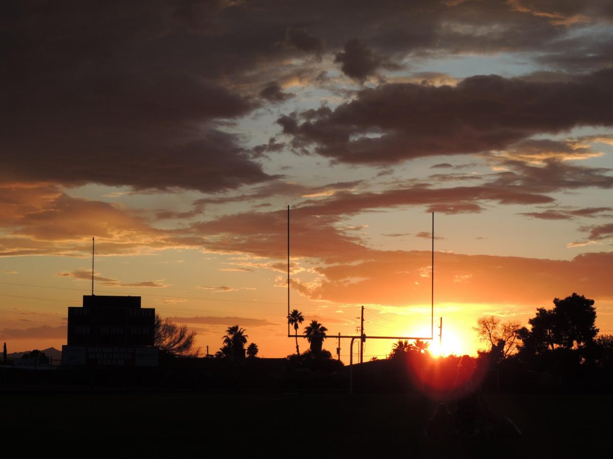 Sunset over Howard Breinig field.