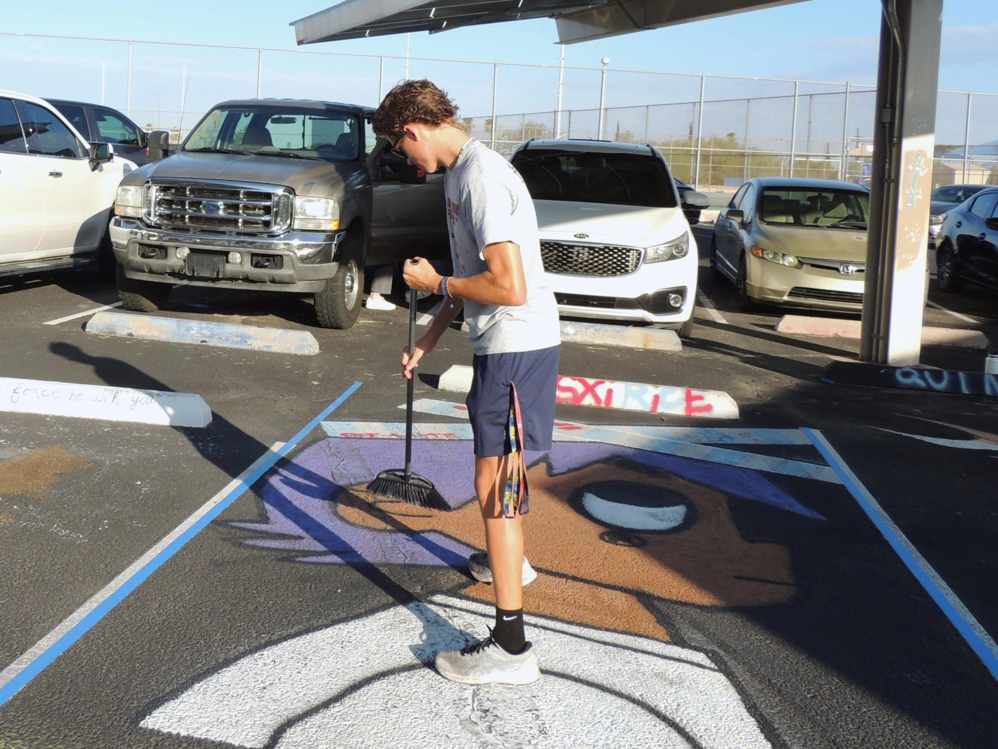 Class of 2025's First Event: Painting Senior Parking Spots