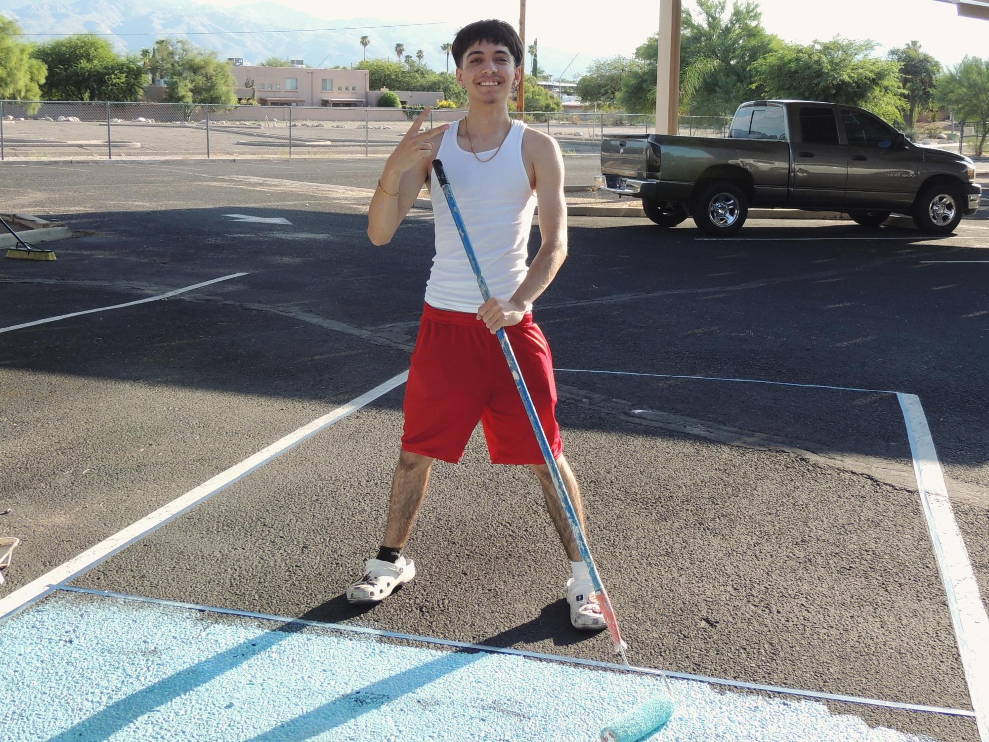 Class of 2025's First Event: Painting Senior Parking Spots