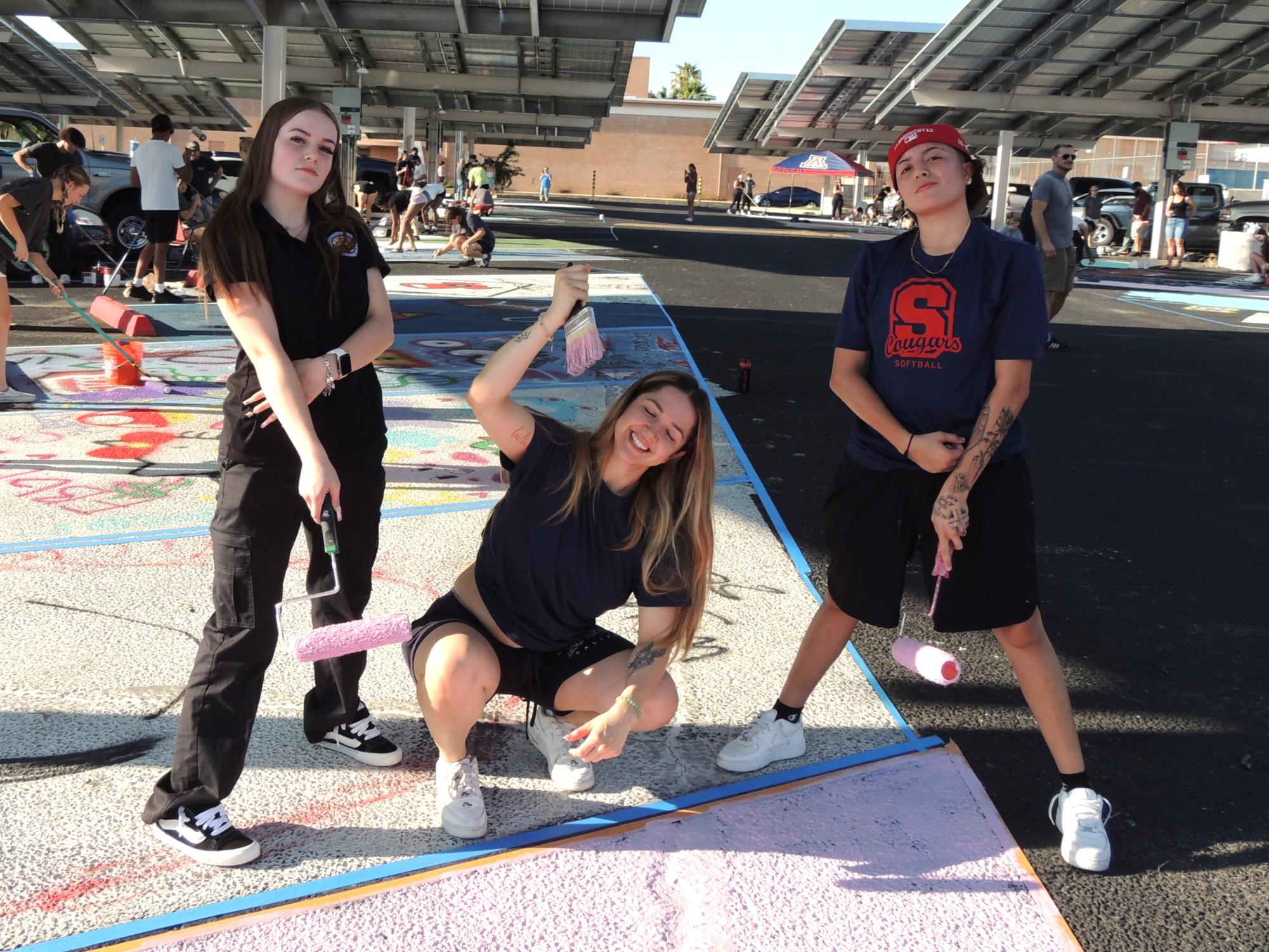 Class of 2025's First Event: Painting Senior Parking Spots