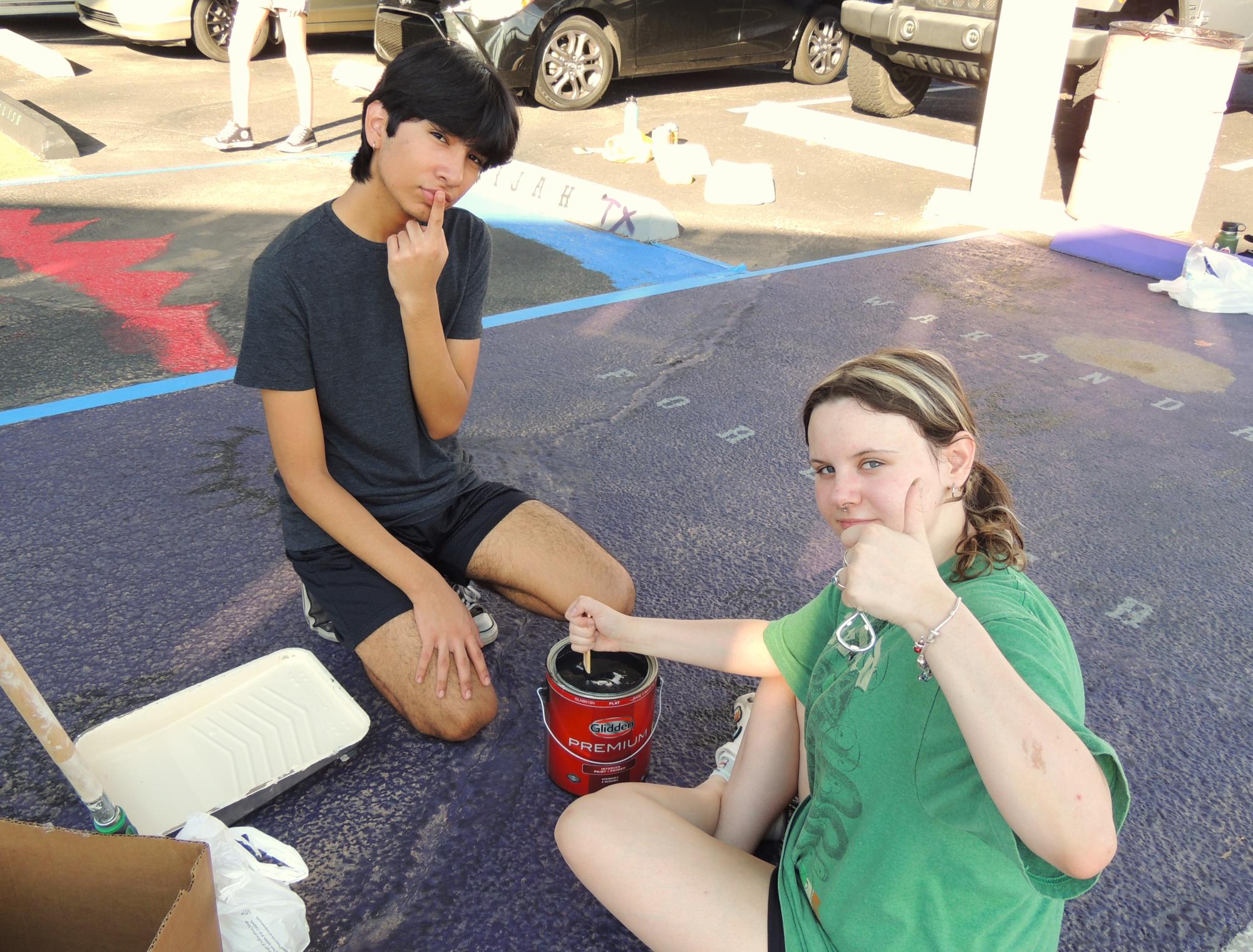 Class of 2025's First Event: Painting Senior Parking Spots