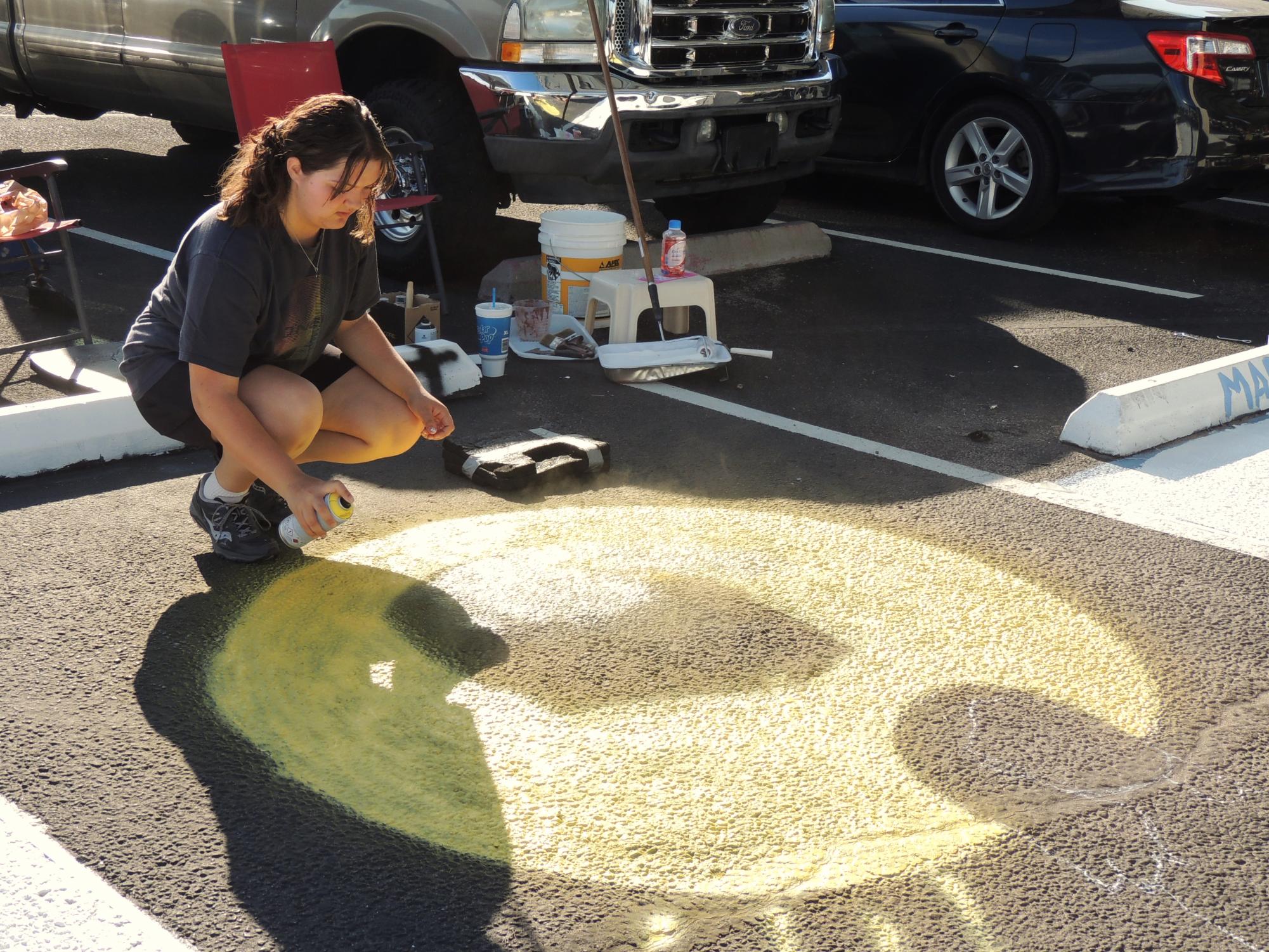 Class of 2025's First Event: Painting Senior Parking Spots