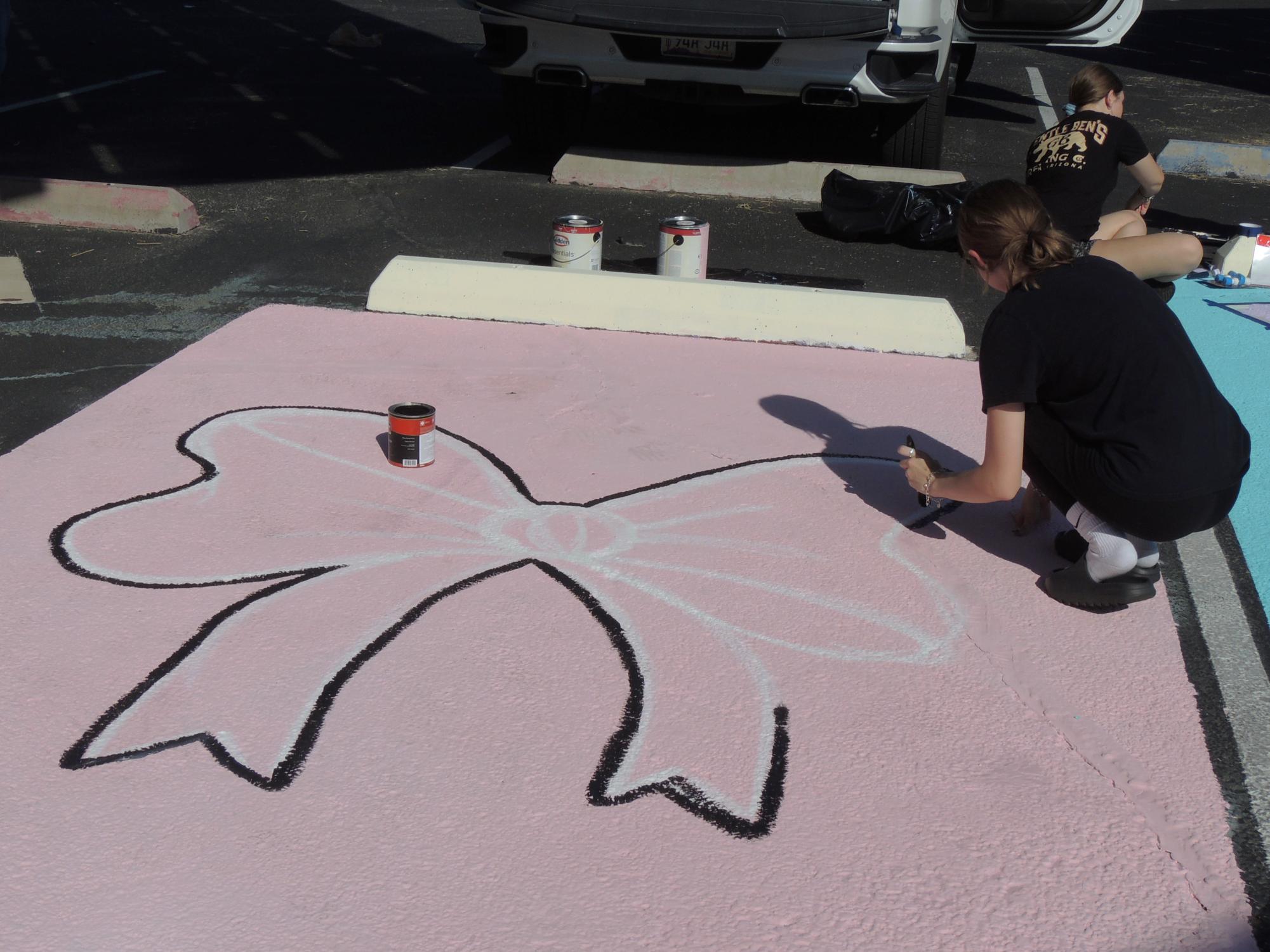 Class of 2025's First Event: Painting Senior Parking Spots