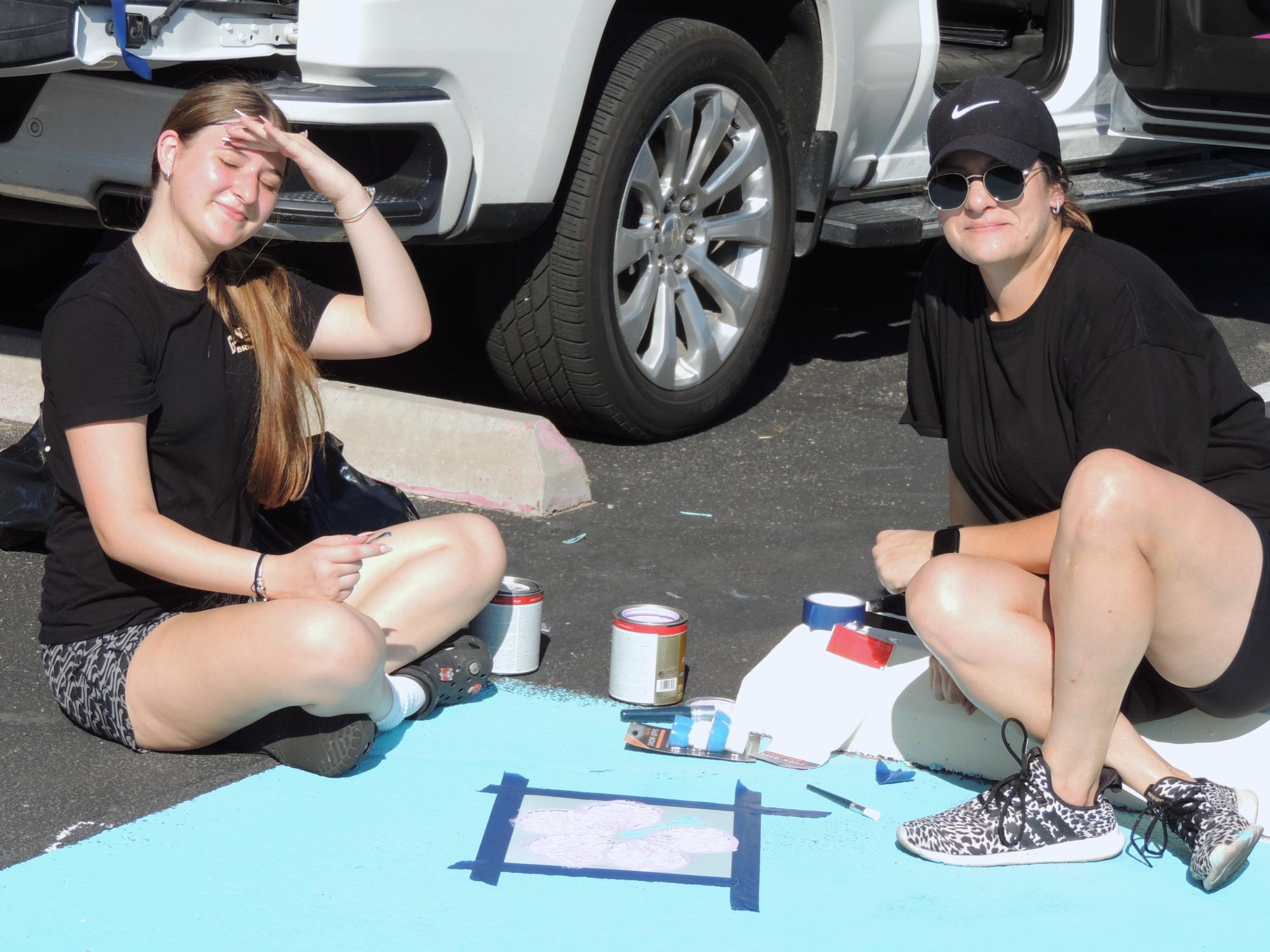 Class of 2025's First Event: Painting Senior Parking Spots