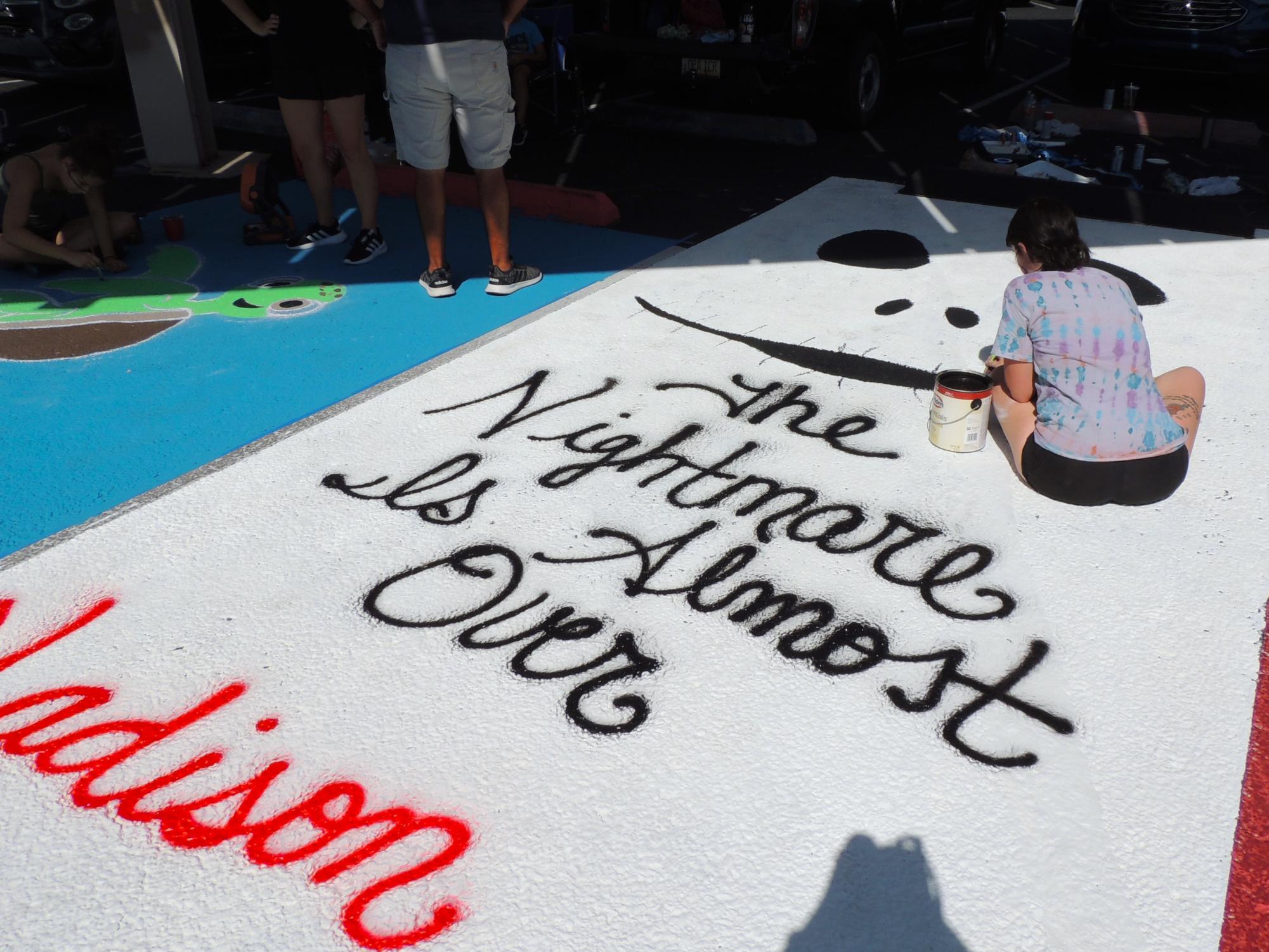 Class of 2025's First Event: Painting Senior Parking Spots