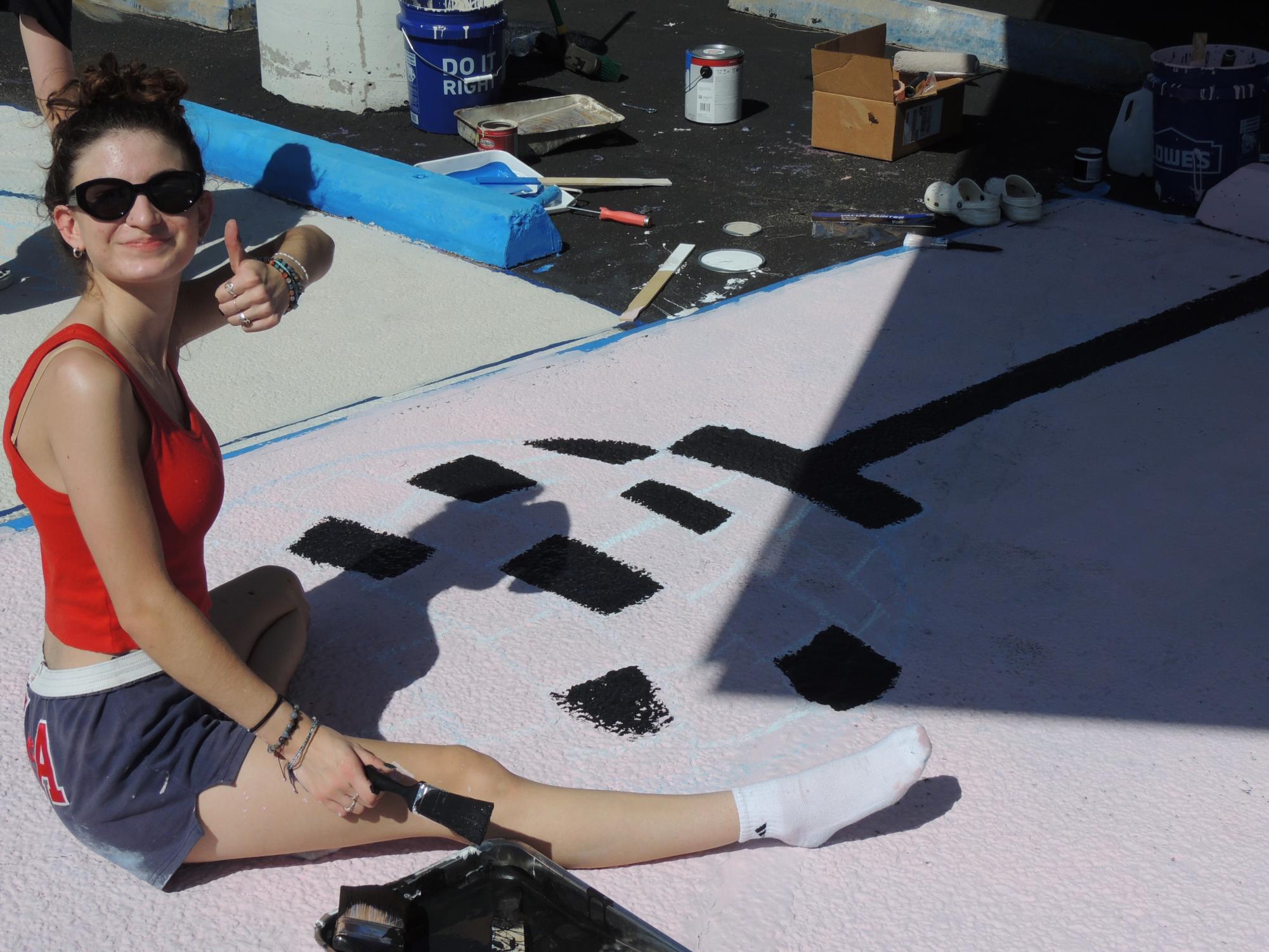 Class of 2025's First Event: Painting Senior Parking Spots