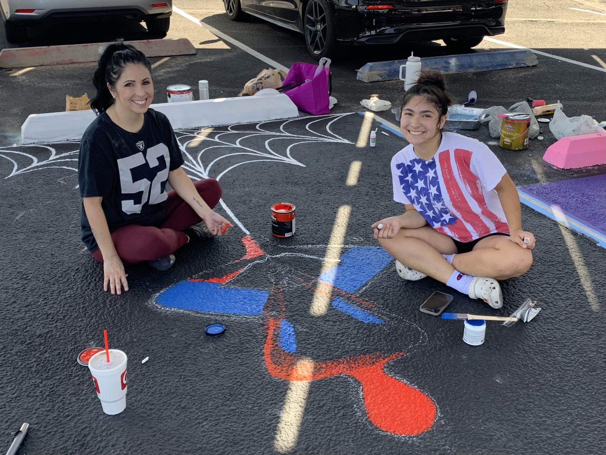 Class of 2025's First Event: Painting Senior Parking Spots