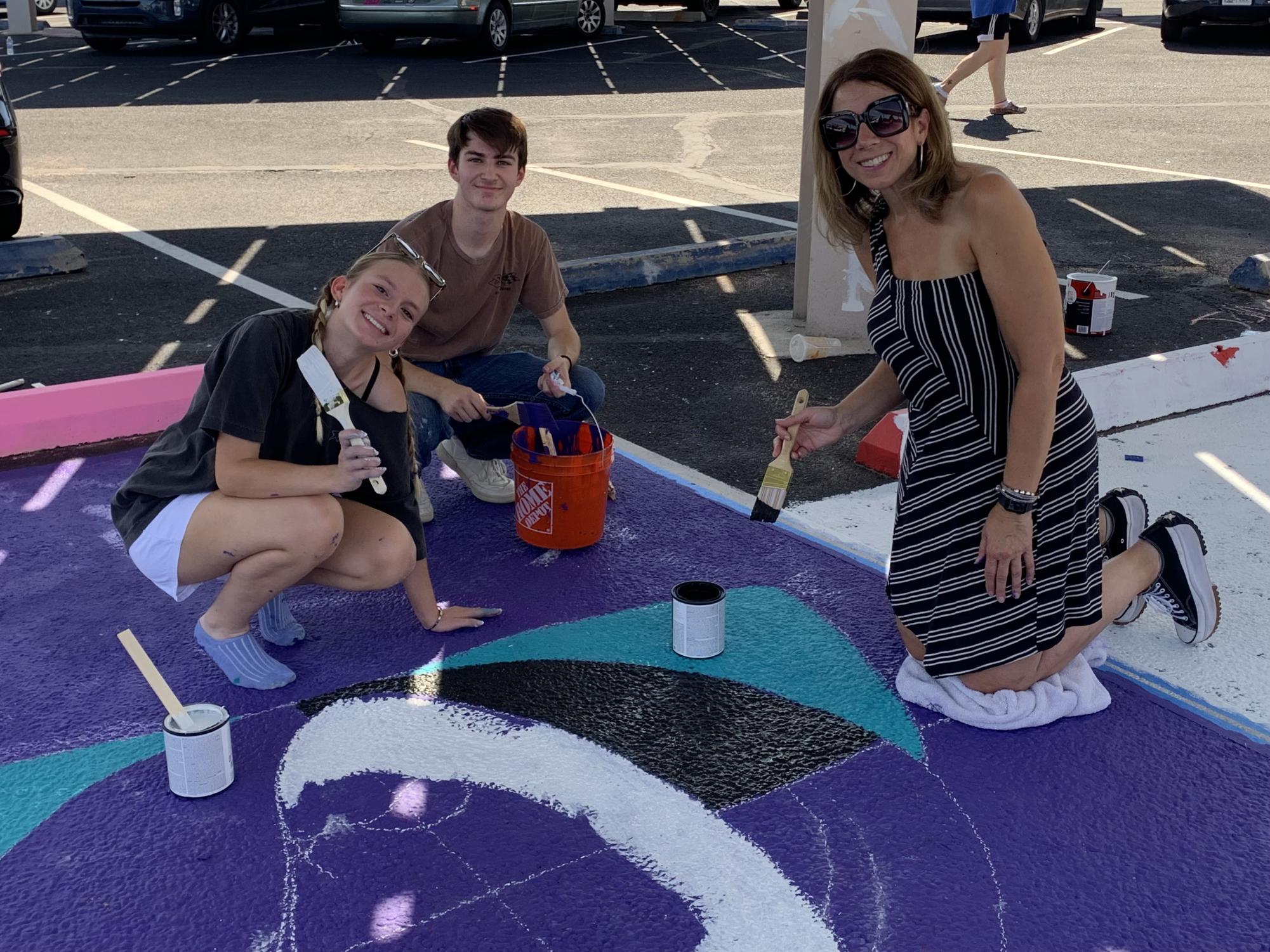 Class of 2025's First Event: Painting Senior Parking Spots