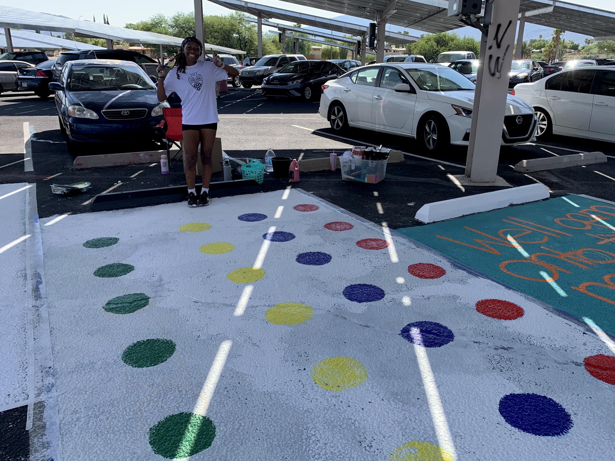 Class of 2025's First Event: Painting Senior Parking Spots