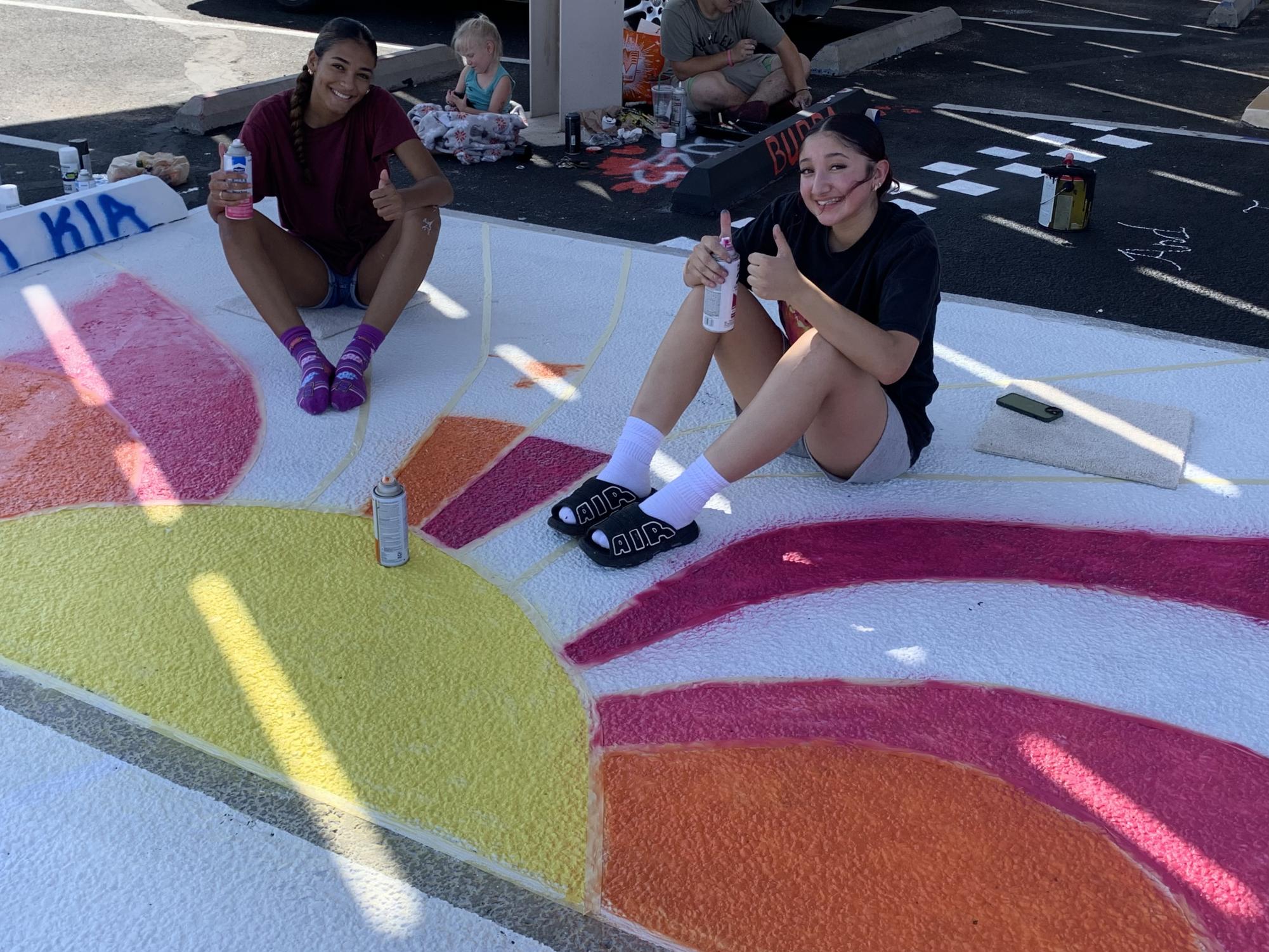 Class of 2025's First Event: Painting Senior Parking Spots