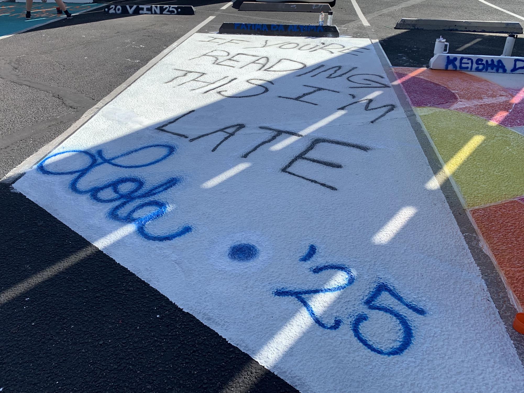 Class of 2025's First Event: Painting Senior Parking Spots