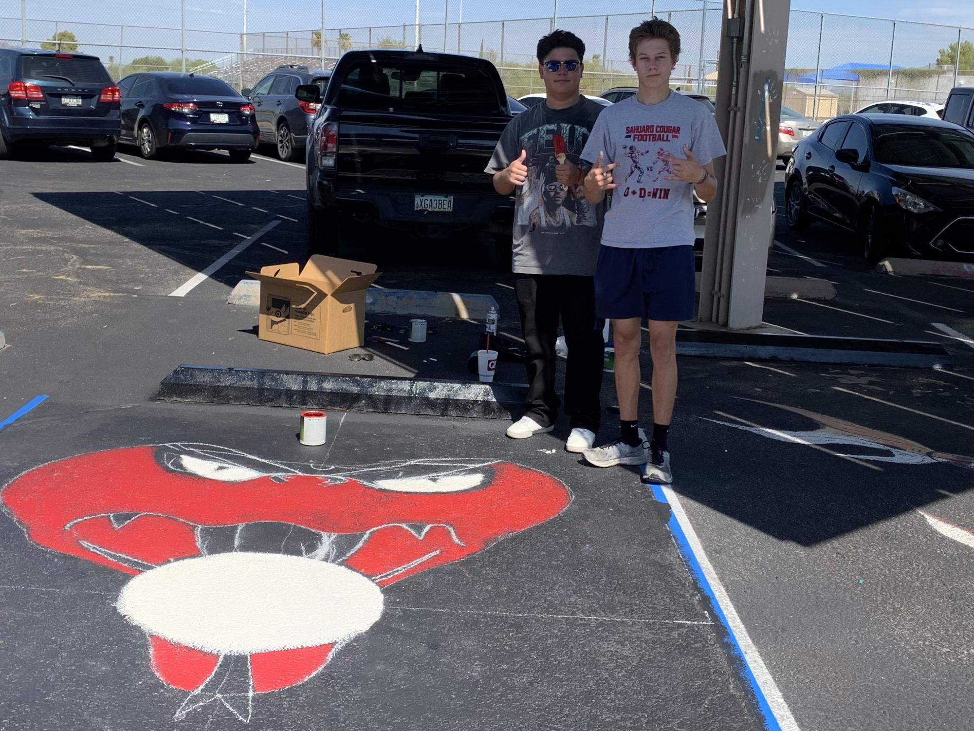 Class of 2025's First Event: Painting Senior Parking Spots