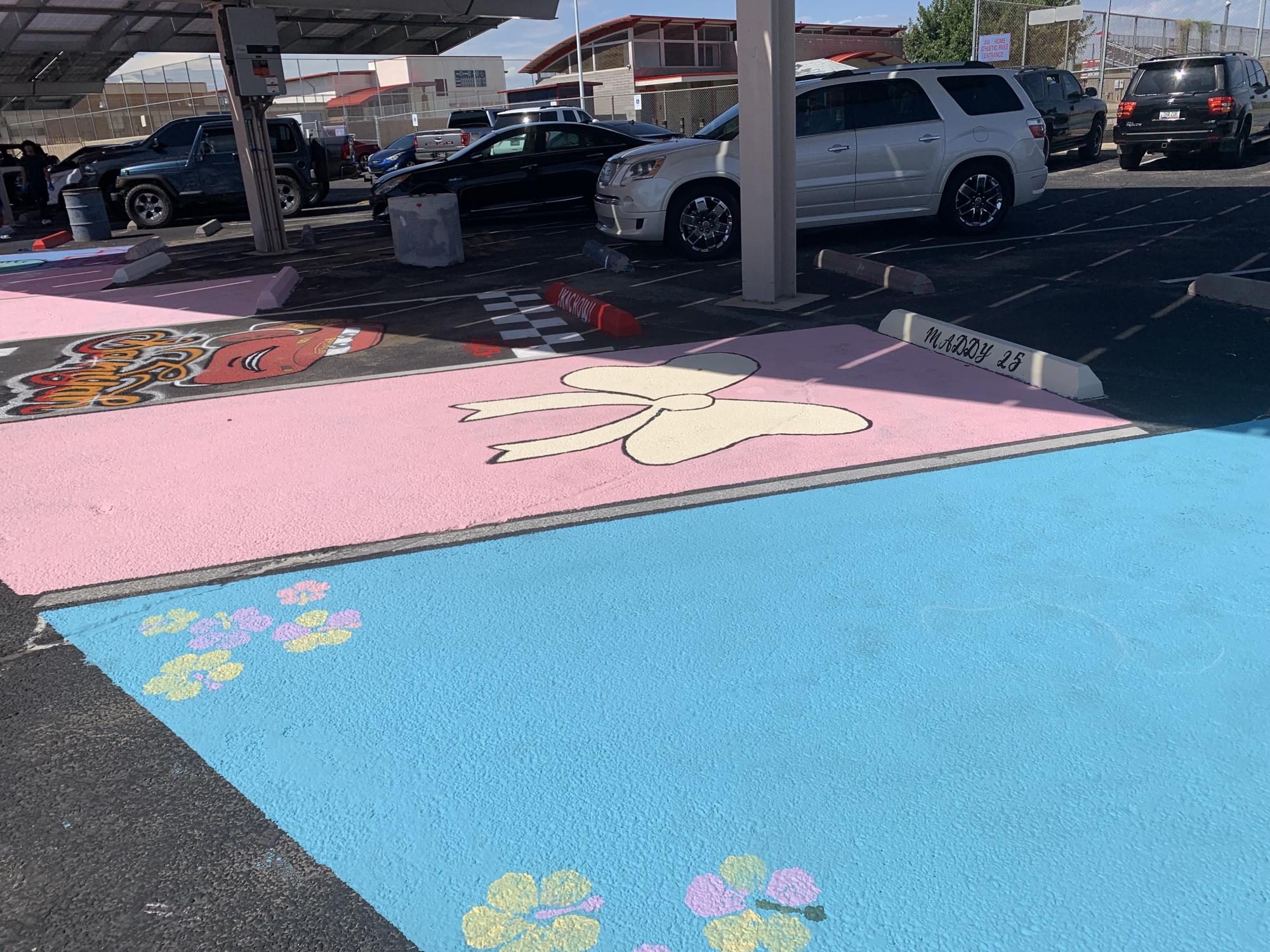 Class of 2025's First Event: Painting Senior Parking Spots