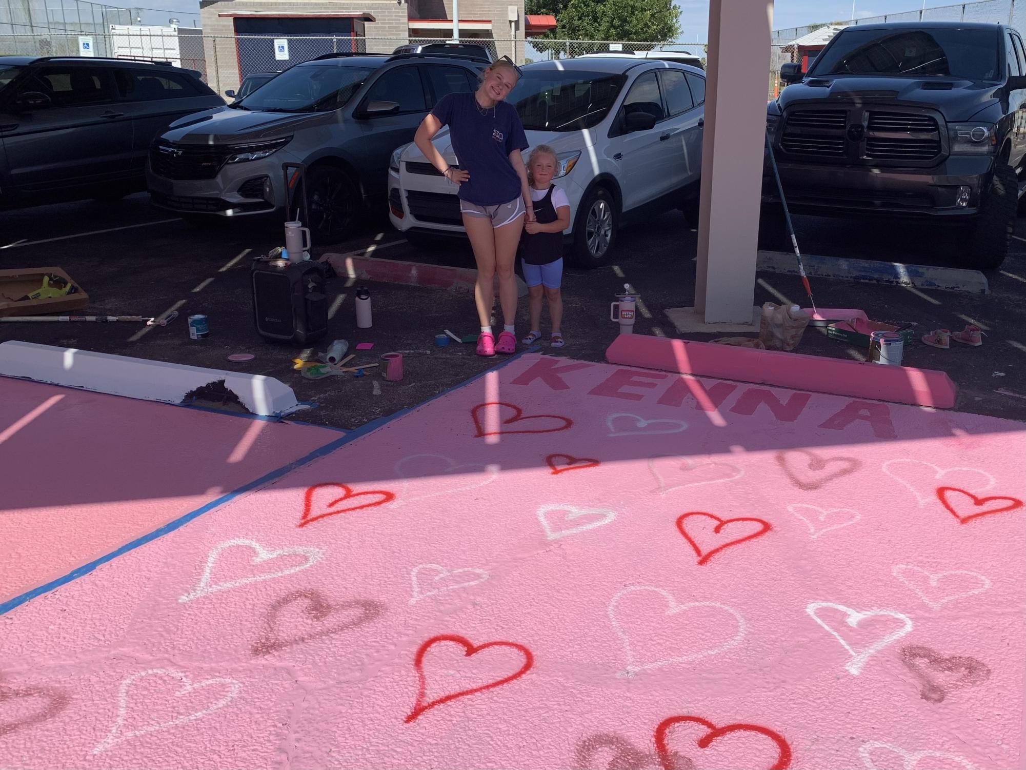 Class of 2025's First Event: Painting Senior Parking Spots