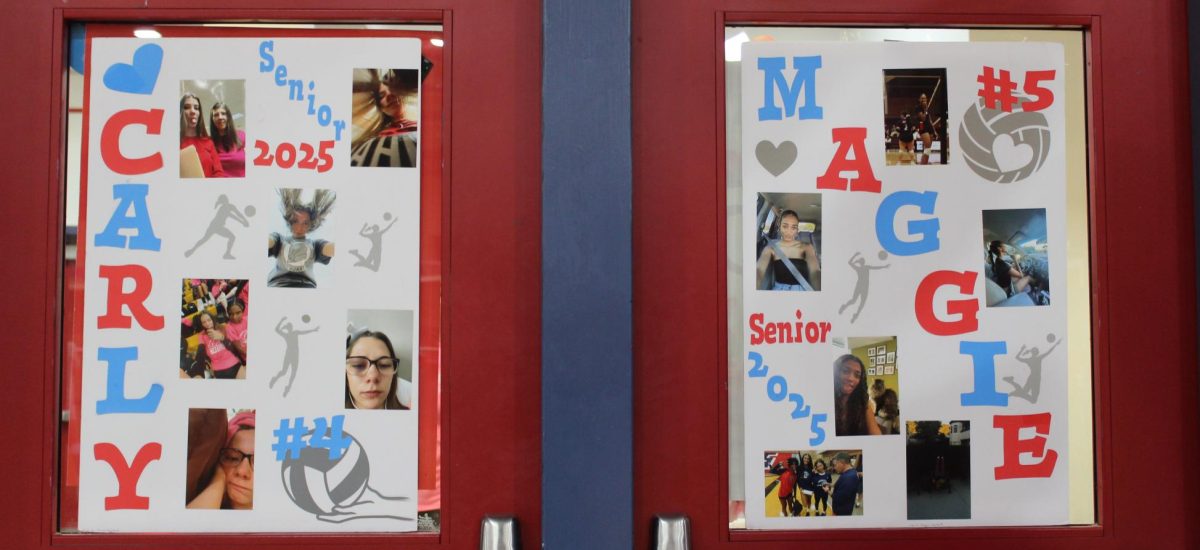 Carly and Maggie Senior Night posters