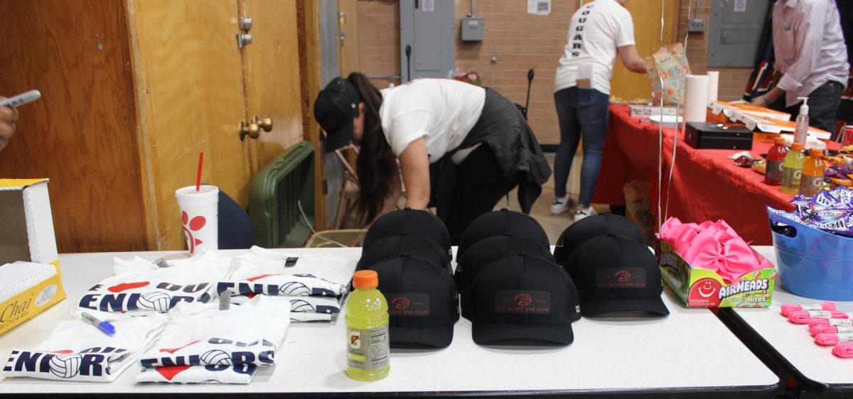 Volleyball's fundraising table