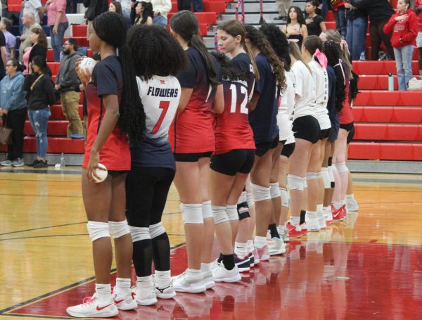 Seniors stand for their last pledge