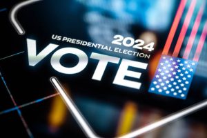 Vote 2024. US Presidential Election background. United States Elections 2024 concept