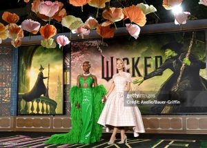 LOS ANGELES, CALIFORNIA - NOVEMBER 09: Cynthia Erivo and Ariana Grande attend the Los Angeles Premiere of Universal Pictures "Wicked" at Dorothy Chandler Pavilion on November 09, 2024 in Los Angeles, California. (Photo by Axelle/Bauer-Griffin/FilmMagic)