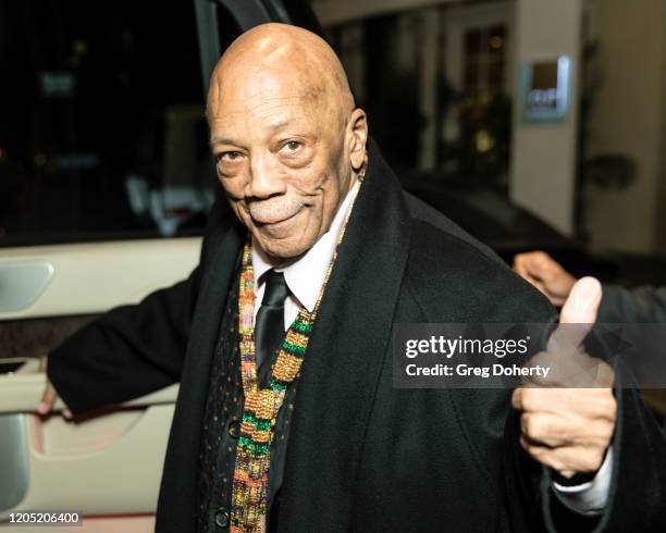 LOS ANGELES, CALIFORNIA - FEBRUARY 09: Quincy Jones attends Byron Allen's 4th Annual Oscar Gala to Benefit Children's Hospital Los Angeles at the Beverly Wilshire, A Four Seasons Hotel on February 09, 2020 in Los Angeles, California. (Photo by Greg Doherty/Getty Images for Entertainment Studios)