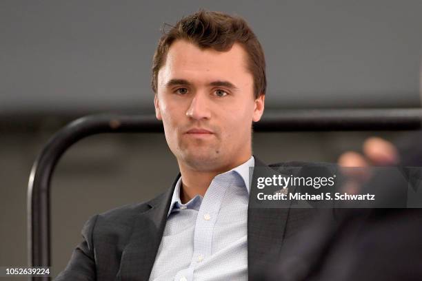 LOS ANGELES, CA - OCTOBER 20:  Charlie Kirk speaks onstage at Politicon 2018 at Los Angeles Convention Center on October 20, 2018 in Los Angeles, California.  (Photo by Michael S. Schwartz/Getty Images)