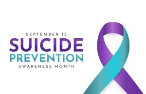 Suicide Prevention Awareness Month background, September. Vector illustration. EPS10