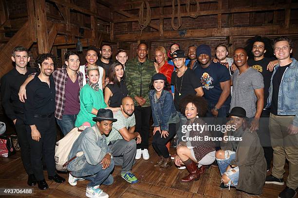 NEW YORK, NY - OCTOBER 21:  (EXCLUSIVE ACCESS) The cast backstage at the hit musical "Hamilton" on Broadway at The Richard Rogers Theater on October 21, 2015 in New York City.  (Photo by Bruce Glikas/FilmMagic)
