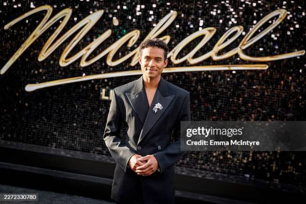 HOLLYWOOD, CALIFORNIA - APRIL 20: Jaafar Jackson attends the premiere of Lionsgate's "Michael" at Dolby Theatre on April 20, 2026 in Hollywood, California. (Photo by Emma McIntyre/WireImage)